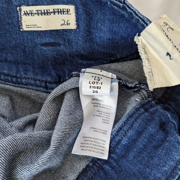 Free People We The Free Jeans Stillwater Low Rise Slim Flare Indigo Blue 26 NWT - Picture 12 of 15